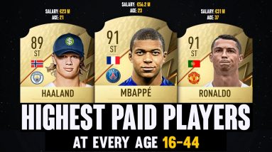 HIGHEST PAID FOOTBALLERS AT EVERY AGE 16-44! 🤑😱 | FT. Mbappé, Haaland, Ronaldo...