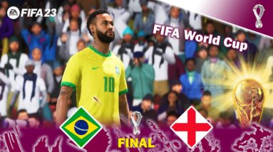 Brazil vs England | FIFA World Cup 2022 Final | FIFA 23 Gameplay | Neymar vs Kane | Next Gen PC