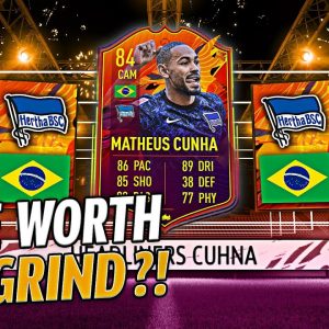 IS HE WORTH THE GRIND?! | 84 HEADLINERS MATHEUS CUHNA PLAYER REVIEW! | FIFA 21 Ultimate Team