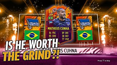 IS HE WORTH THE GRIND?! | 84 HEADLINERS MATHEUS CUHNA PLAYER REVIEW! | FIFA 21 Ultimate Team
