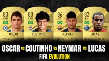 NEYMAR vs OSCAR vs COUTINHO vs LUCAS FIFA EVOLUTION! 👀🤯 | FIFA 09 - FIFA 24 (EAFC 24)