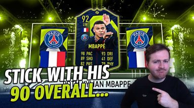 STICK WITH HIS 90 OVERALL... HERE'S WHY! | 92 LIGUE 1 POTM MBAPPE REVIEW! | FIFA 21 Ultimate Team