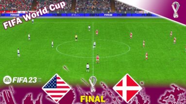 USA vs Denmark | FIFA World Cup 2022 Final | Crazy Match | FIFA 23 Gameplay | Next Gen PC