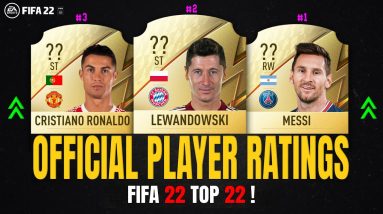 FIFA 22 | OFFICIAL TOP 20 BEST PLAYER RATINGS! 😱🔥 | FT. MESSI, RONALDO, LEWANDOWSKI... etc