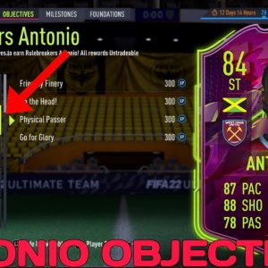 HOW TO COMPLETE ANTONIO OBJECTIVES FAST! - 84 Rated Rulebreakers Michail Antonio Objective - FIFA 22
