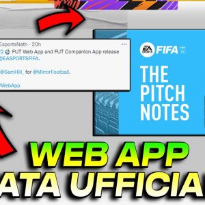 DATA UFFICIALE USCITA WEB APP FIFA 22 + NOVITA' PITCH NOTES