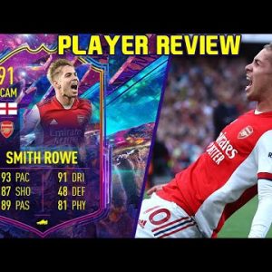 INSANE BOOST! 91 FUTURE STARS SMITH ROWE PLAYER REVIEW! FIFA 22 ULTIMATE TEAM