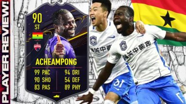90 STORYLINE ACHEAMPONG PLAYER REVIEW | LEVEL 15 ACHEAMPONG REVIEW | FIAF 21 ULTIMATE TEAM