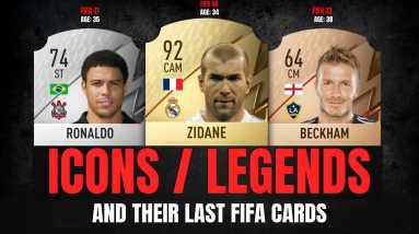 FIFA 22 | ICONS AND THEIR LAST FIFA CARDS! 😱🔥 | FT. ZIDANE, RONALDO, BECKHAM...