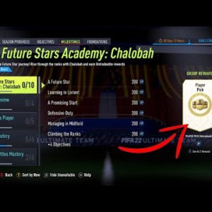 HOW TO COMPLETE FUTURE STARS ACADEMY OBJECTIVE CHALOBAH FAST! | FIFA 22 ULTIMATE TEAM