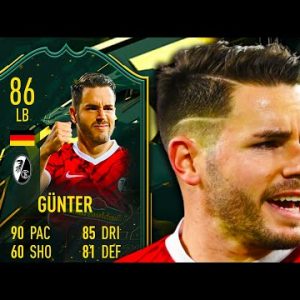WORTH THE TOKENS? 🤔 86 WINTER WILDCARDS GUNTER PLAYER REVIEW - FIFA 22 ULTIMATE TEAM