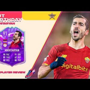 ONE OF THE BEST PLAYERS ON FIFA 22? 91 FUT BIRTHDAY MKHITARYAN PLAYER REVIEW - FIFA 22 ULTIMATE TEAM