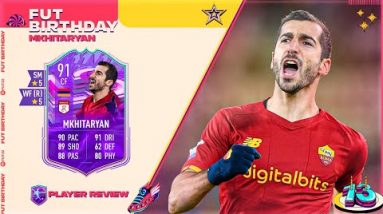 ONE OF THE BEST PLAYERS ON FIFA 22? 91 FUT BIRTHDAY MKHITARYAN PLAYER REVIEW - FIFA 22 ULTIMATE TEAM