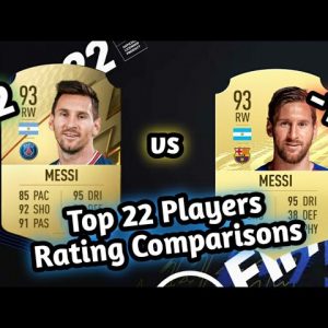 FIFA 22 | Official Top 22 players Rating comparision