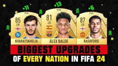 FIFA 24 | Every NATION'S BIGGEST RATING UPGRADES (EA FC 24)! 💀😲 ft. Balde, Rashford, Kvara...