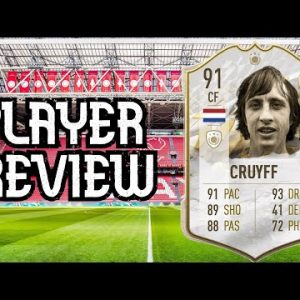 Johan Cruyff (91) Icon Review - Fifa 22 (FUTBIN)