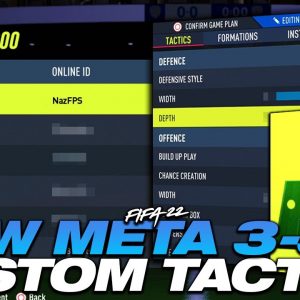 *NEW* META 352 CUSTOM TACTICS & PLAYER INSTRUCTIONS! META FORMATION!? - FIFA 22