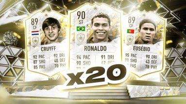OMG RONALDO IN A PACK!! 20 x BASE ICON PACKS!!! FIFA 22