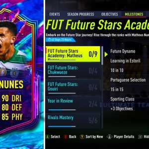 HOW TO COMPLETE FUTURE STARS MATHEUS NUNES OBJECTIVES FAST! ⭐ FIFA 22 ULTIMATE TEAM