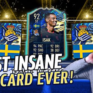 THE MOST INSANE FREE CARD EVER!! | 92 LA LIGA TOTS ISAK PLAYER REVIEW! | FIFA 21 Ultimate Team