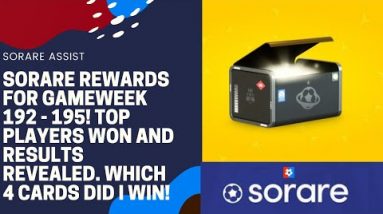 Sorare REWARDS for GWs 192 - 195! Top players WON and results revealed  which 4 cards did I win!!