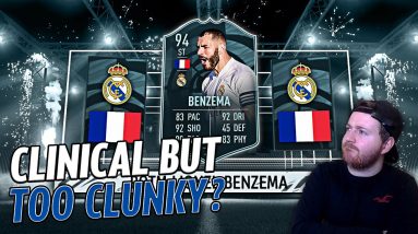 CLINICAL BUT TOO CLUNKY?! | 94 LA LIGA POTM KARIM BENZEMA PLAYER REVIEW! | FIFA 21 Ultimate Team