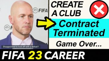 What Happens When You Get Sacked In FIFA 23 Create A Club Career Mode?